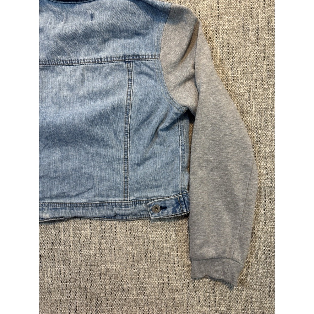 Bullhead Jeans Jacket Removable Hood Sweatshirt Girls Large - Picture 16 of 16